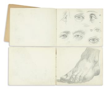 (SKETCHBOOKS.) Group of 6 nineteenth-century sketchbooks and albums.